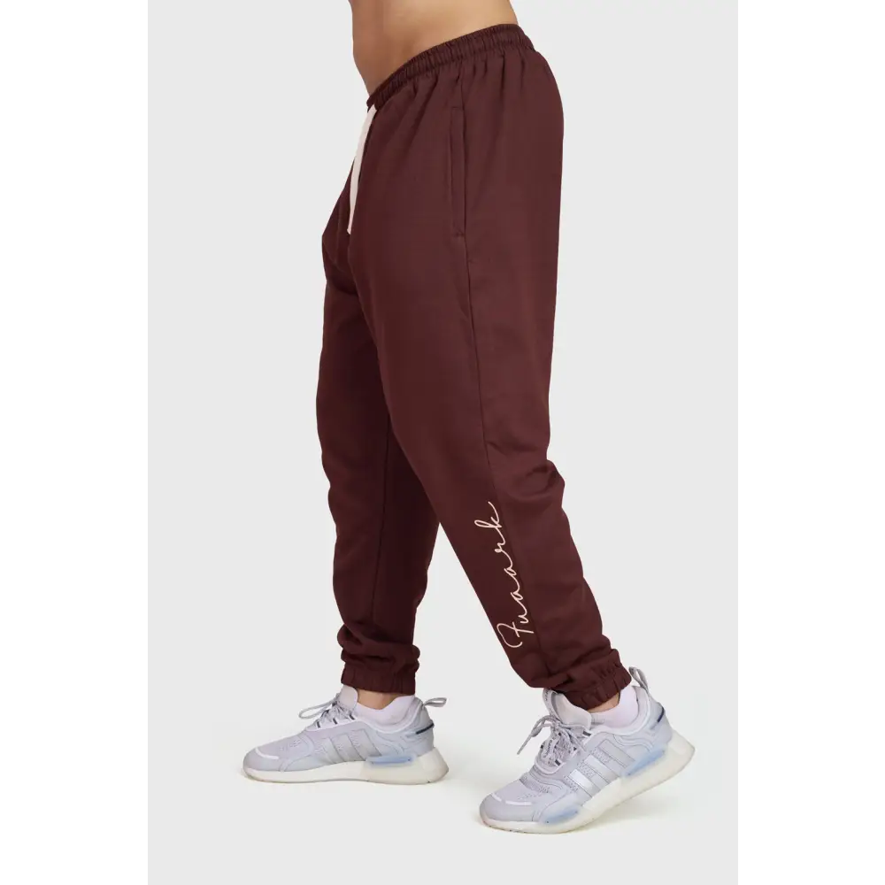 Signature Oversized Band Joggers Brown - Joggers