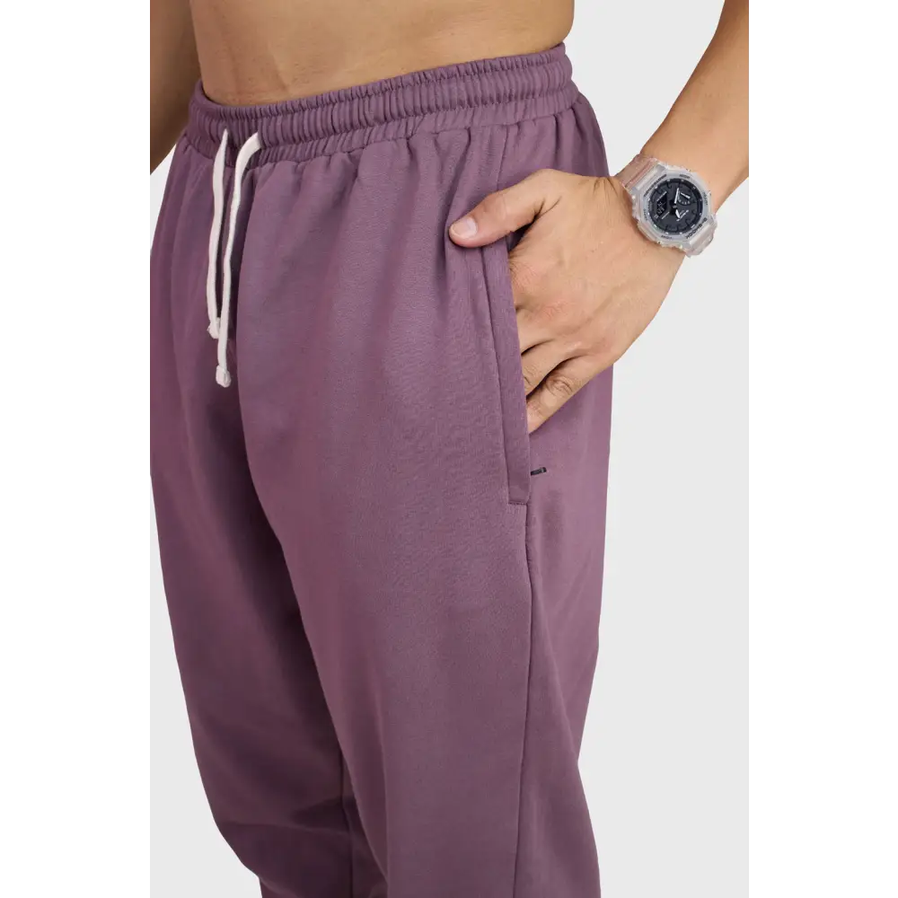 Signature Oversized Band Joggers Mauve - Joggers