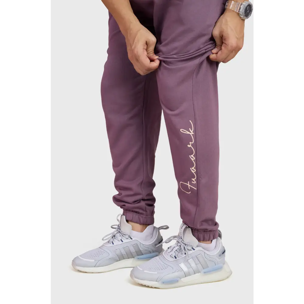 Signature Oversized Band Joggers Mauve - Joggers