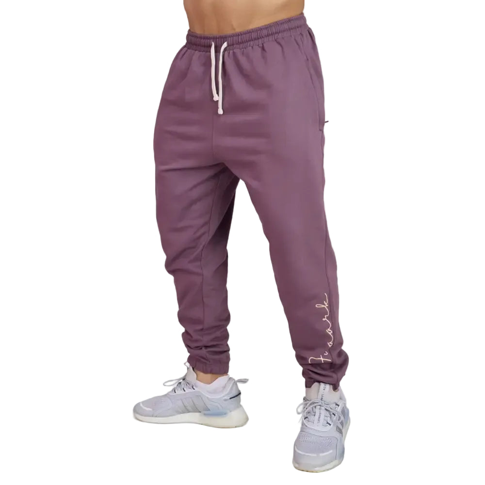 Signature Oversized Band Joggers Mauve - Joggers