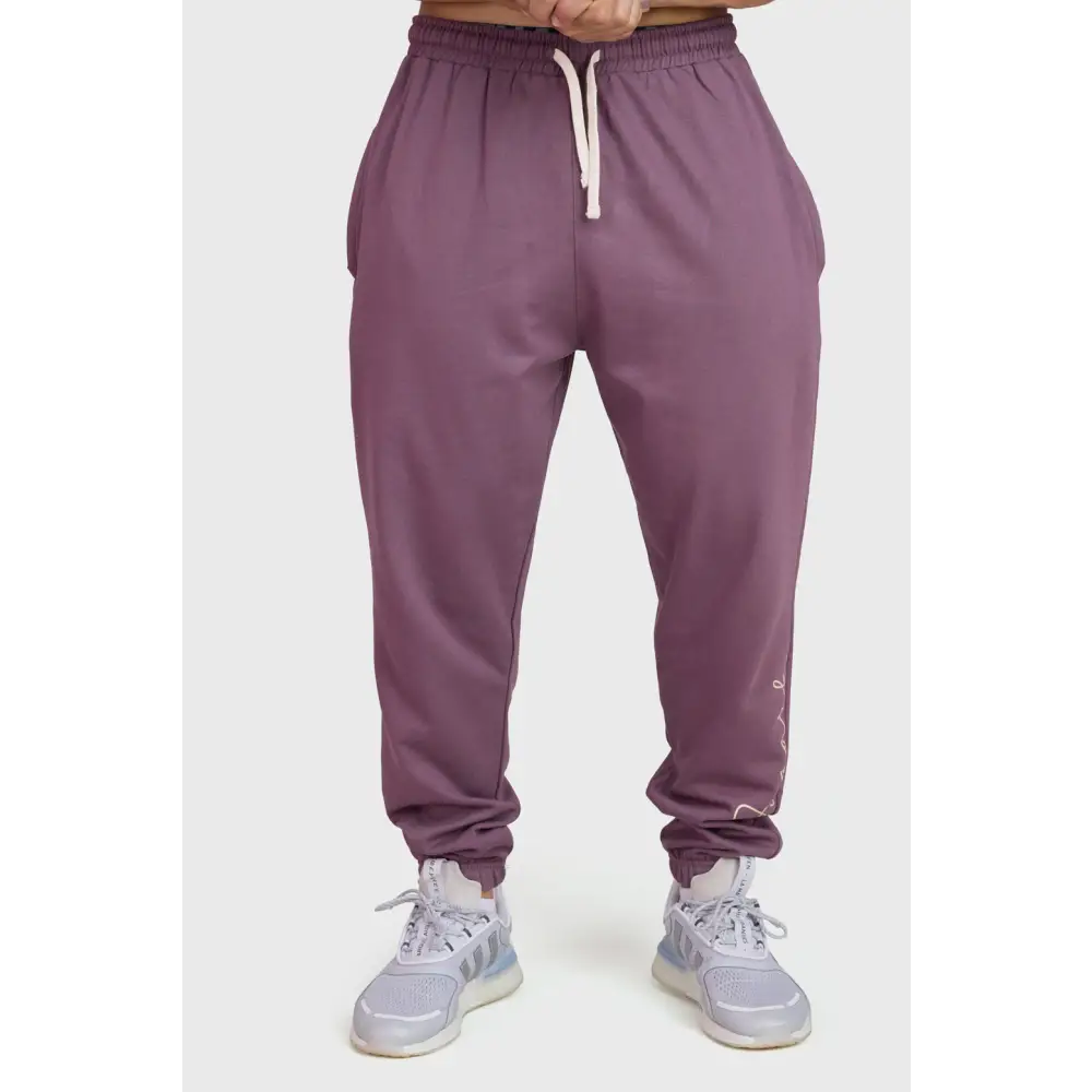 Signature Oversized Band Joggers Mauve - Joggers