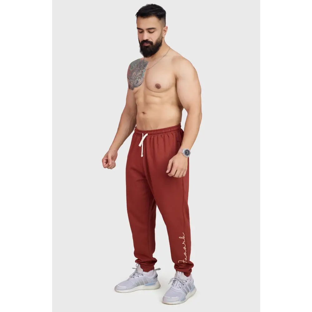 Signature Oversized Band Joggers Rust - Joggers
