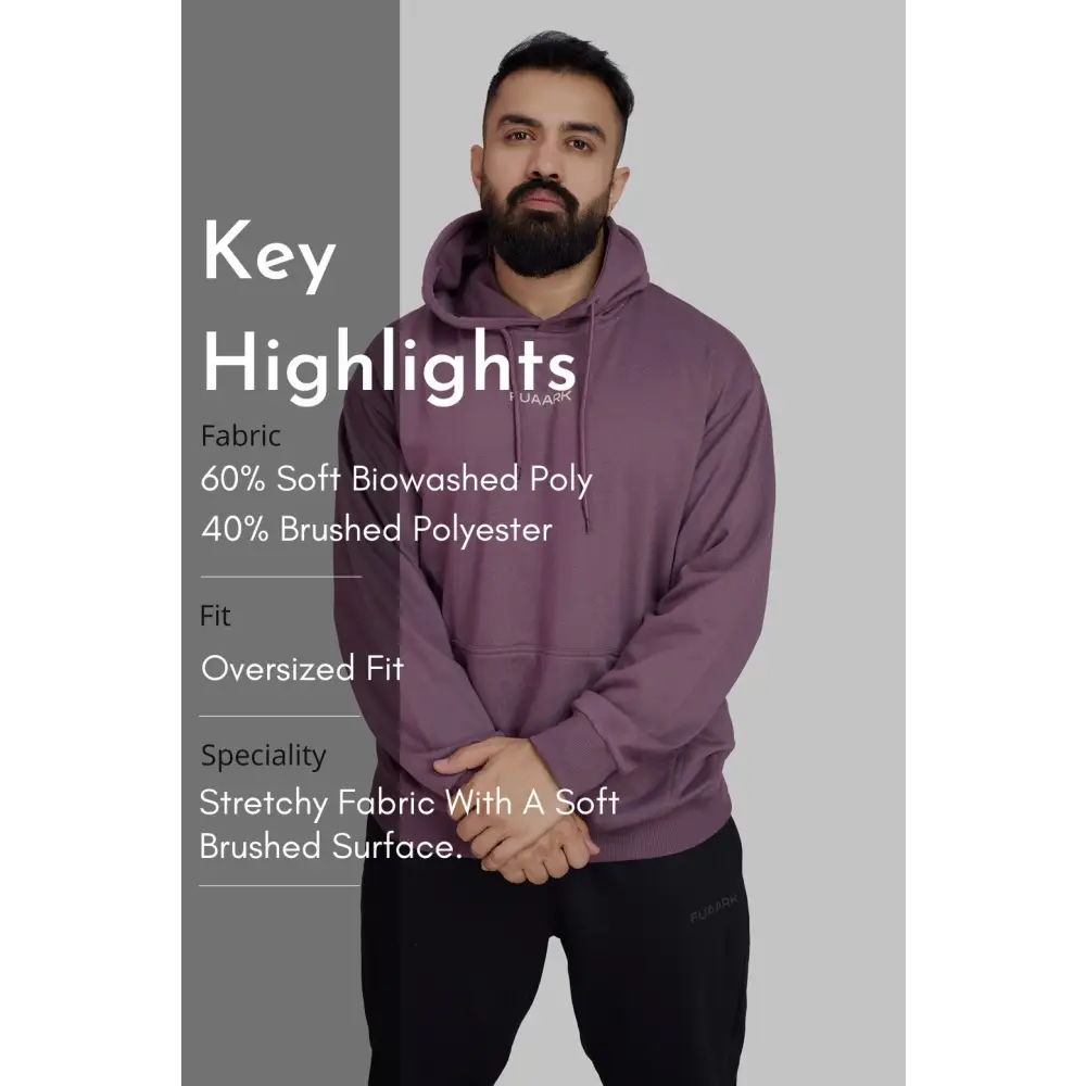 Signature Oversized Hoodie Mauve - Hoodie