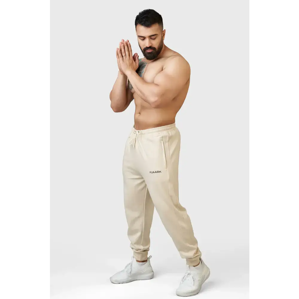 Signature Oversized Joggers Beige - Joggers
