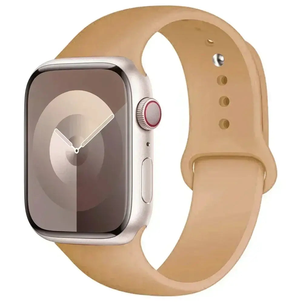 Silicone Band for Apple Watch Series (38mm - 42mm) (available in 45 colours) - Walnut / 38 40 41 42mm -L - TWS