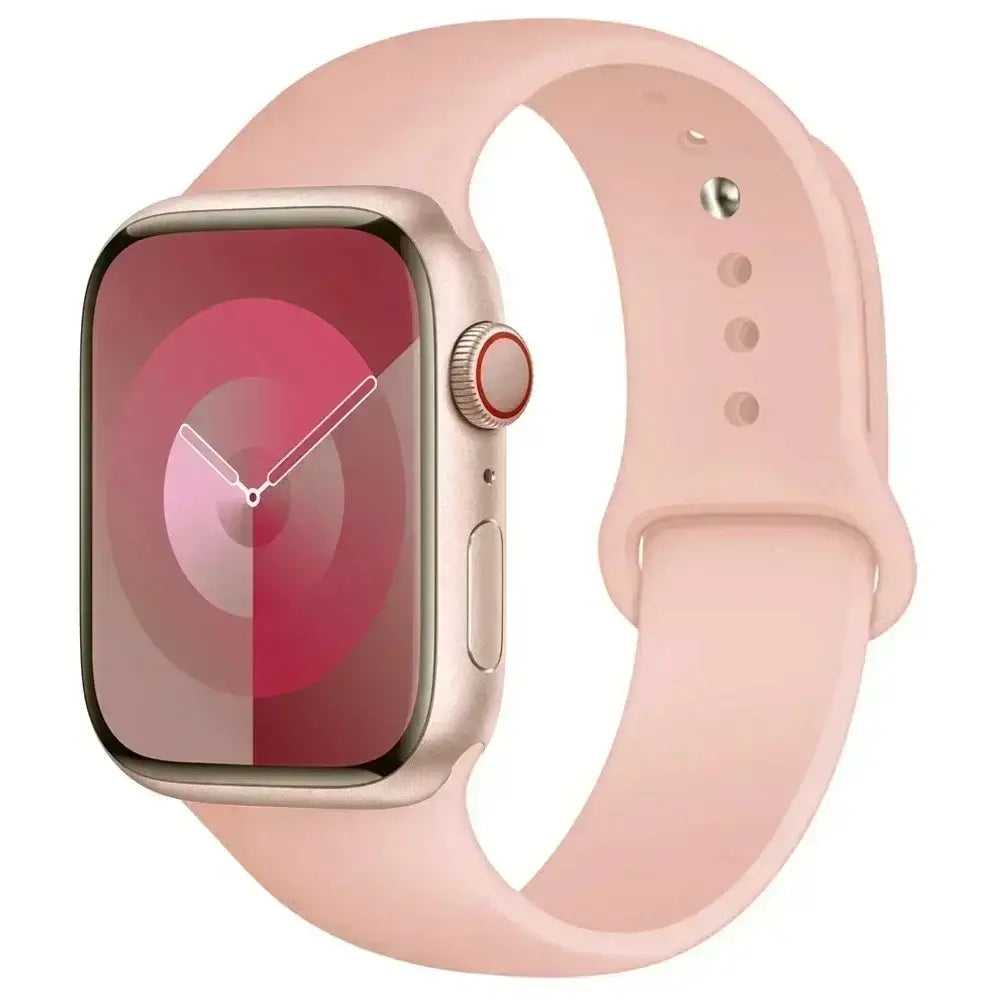 Silicone Band for Apple Watch Series (38mm - 42mm) (available in 45 colours) - Pink / 38 40 41 42mm -L - TWS