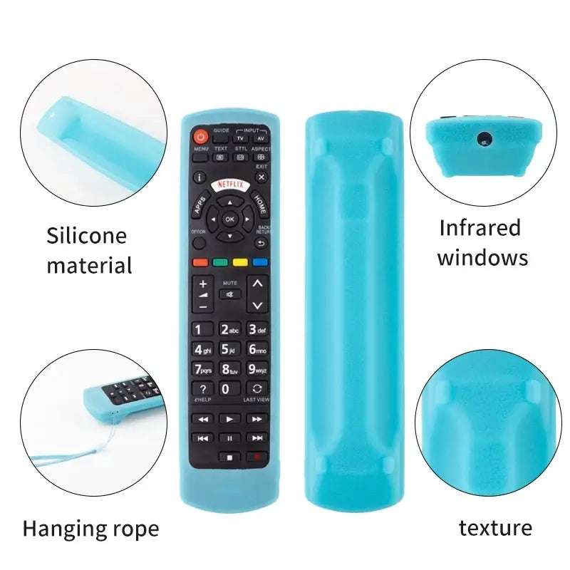 Silicone Case for Universal Remote Control Compatible with All Panasonic TVs Plasma Viera HDTV 3D LCD LED TV/DVD