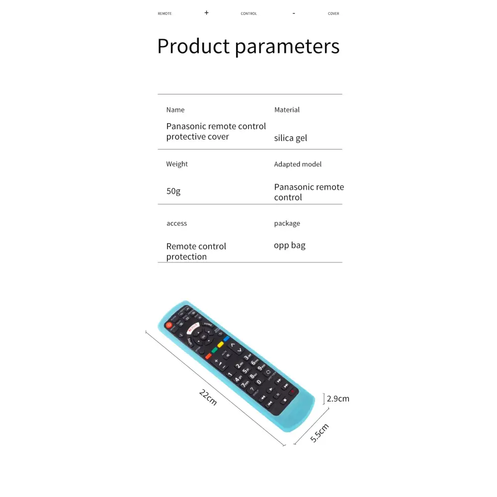 Silicone Case for Universal Remote Control Compatible with All Panasonic TVs Plasma Viera HDTV 3D LCD LED TV/DVD