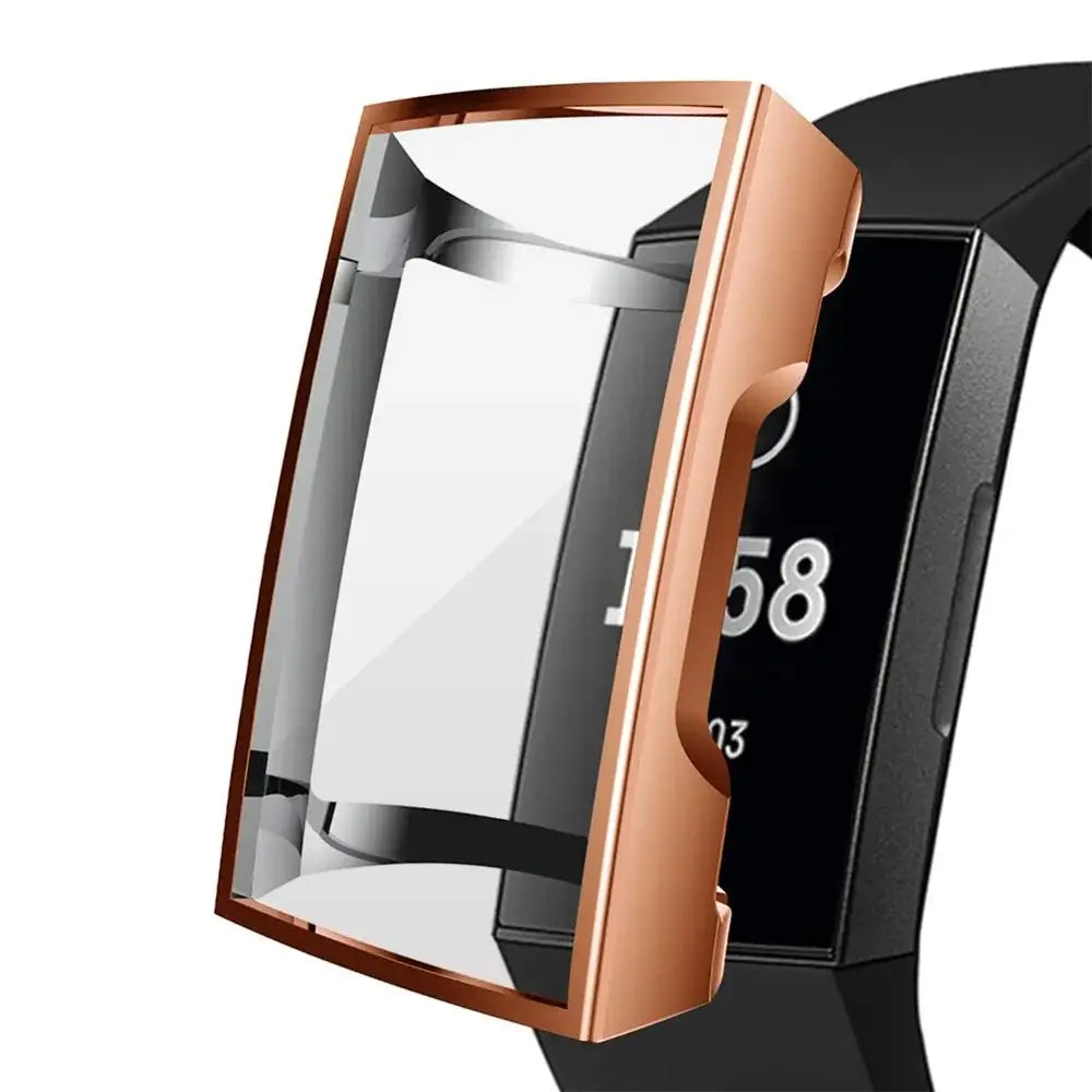 Silicone Protective Case for the Fitbit Charge 2 - Rose Gold - TWS