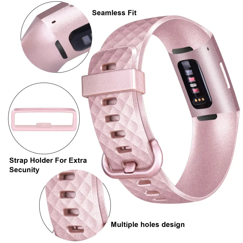 Silicone Replacement Band for Fitbit Charge 3/3SE/4 (available in 2 sizes & 14 colours) - TWS