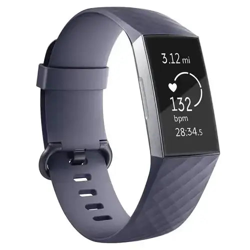 Silicone Replacement Band for Fitbit Charge 3/3SE/4 (available in 2 sizes & 14 colours) - Blue Gray / Small - TWS