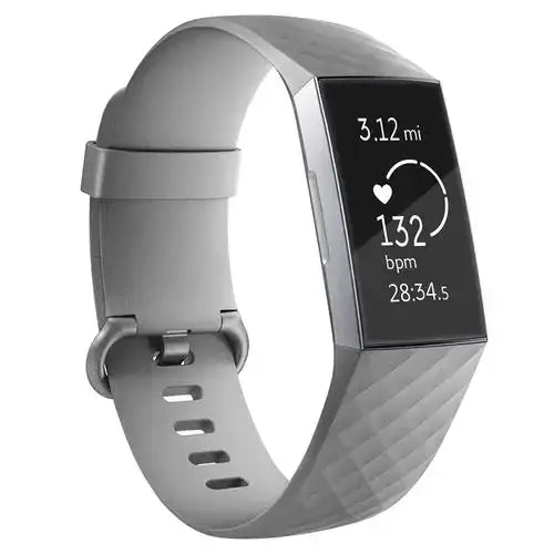Silicone Replacement Band for Fitbit Charge 3/3SE/4 (available in 2 sizes & 14 colours) - Gray / Small - TWS