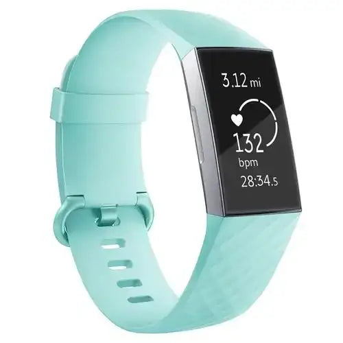 Silicone Replacement Band for Fitbit Charge 3/3SE/4 (available in 2 sizes & 14 colours) - Green / Small - TWS