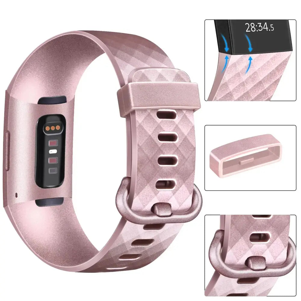 Silicone Replacement Band for Fitbit Charge 3/3SE/4 (available in 2 sizes & 14 colours) - TWS