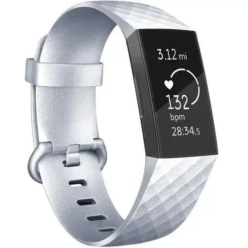 Silicone Replacement Band for Fitbit Charge 3/3SE/4 (available in 2 sizes & 14 colours) - Silver / Small - TWS