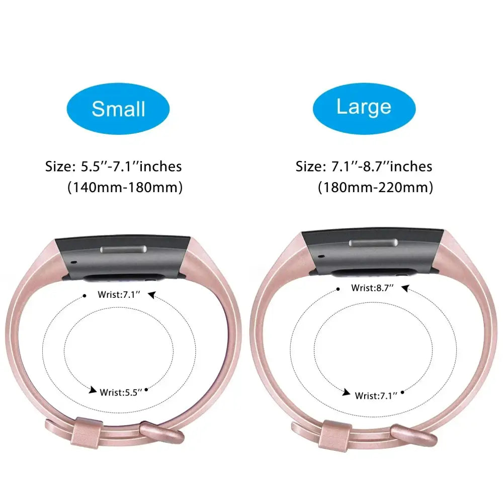 Silicone Replacement Band for Fitbit Charge 3/3SE/4 (available in 2 sizes & 14 colours) - TWS