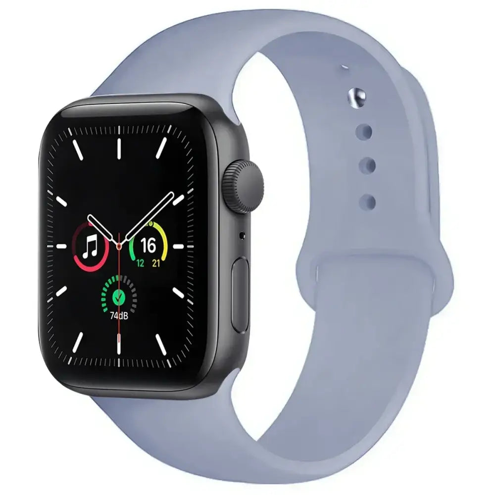 Silicone Replacement Strap for Apple Watch Series (38mm - 42mm) (available in 45 colours) - Lavender / 38 40 41 42mm-S