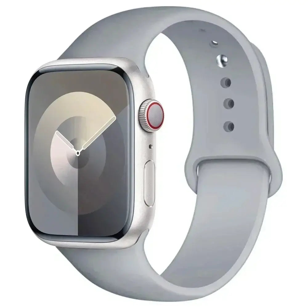 Silicone Replacement Strap for Apple Watch Series (38mm - 42mm) (available in 45 colours) - Cloud / 38 40 41 42mm-S