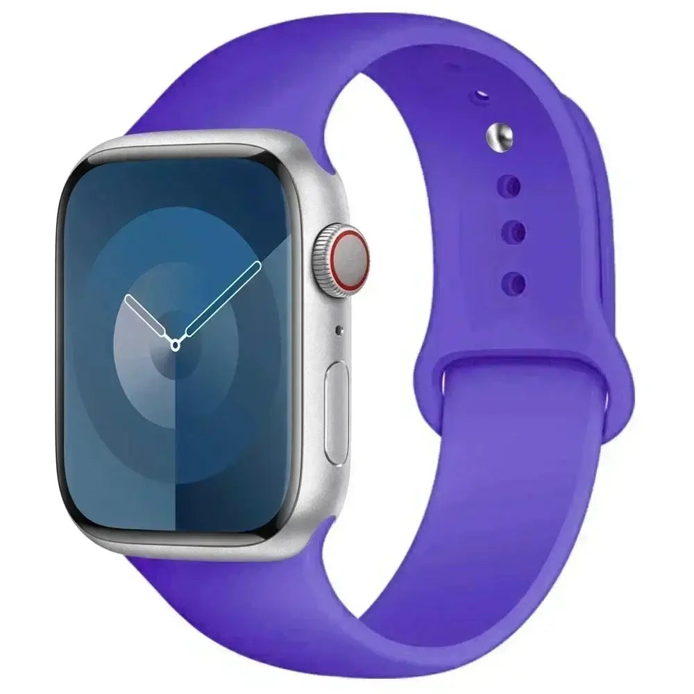 Silicone Replacement Strap for Apple Watch Series (38mm - 42mm) (available in 45 colours) - Dark Purple / 38 40 41