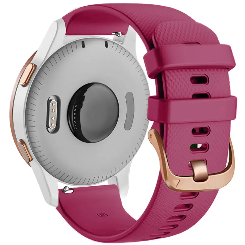 Silicone Replacement Strap for the Garmin Forerunner 255S Series (available in 10 colours) - Fuchsia / 18mm