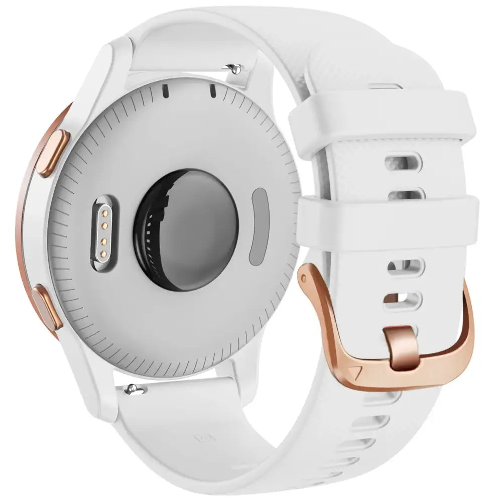 Silicone Replacement Strap for the Garmin Venu 2S Series (available in 10 colours) - White / 18mm - Venu 2S - TWS