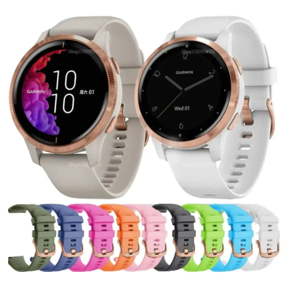 Silicone Replacement Strap for the Garmin Vivoactive 3 Series (available in 10 colours) - TWS
