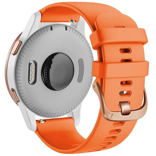Silicone Replacement Strap for the Garmin Watch Series (available in 10 colours) - Orange / 20mm Width - TWS