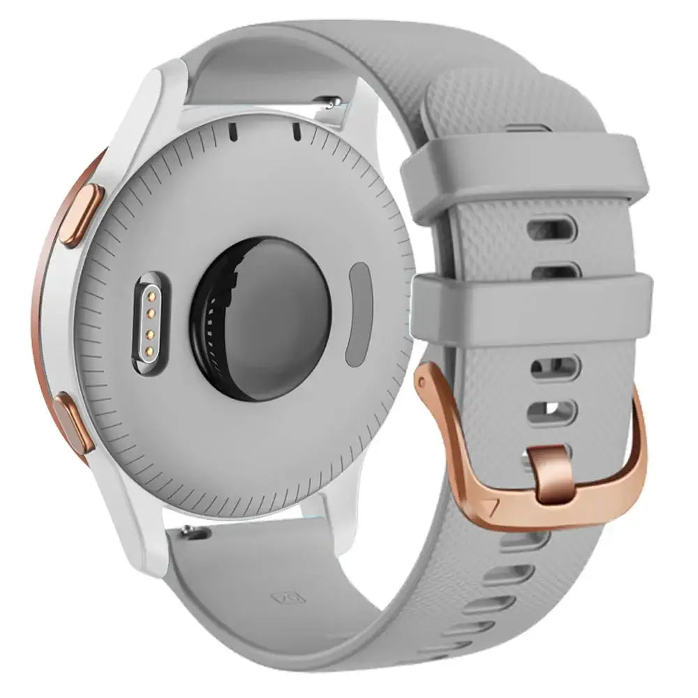 Silicone Replacement Strap for the Garmin Watch Series (available in 10 colours) - Gray / 20mm Width - TWS