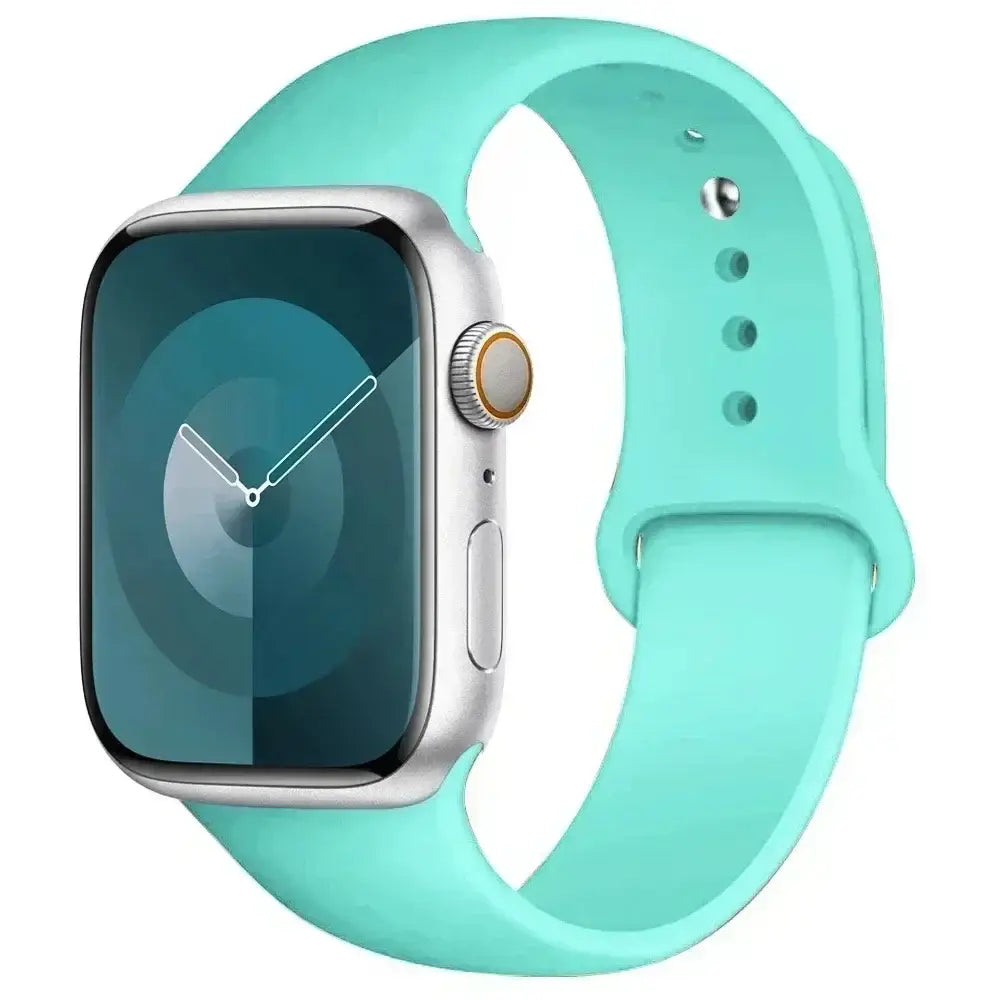 Silicone Sport Band for Apple Watch Series (42mm - 49mm)(available in 45 colours) - Sea / 42 44 45 46 49mm- S - TWS