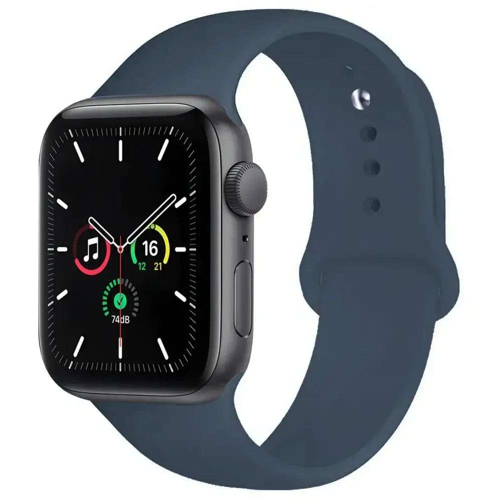 Silicone Sport Band for Apple Watch Series (42mm - 49mm)(available in 45 colours) - Navy / 42 44 45 46 49mm- S - TWS