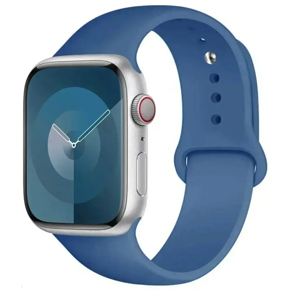 Silicone Sport Band for Apple Watch Series (42mm - 49mm)(available in 45 colours) - Ice / 42 44 45 46 49mm- S - TWS