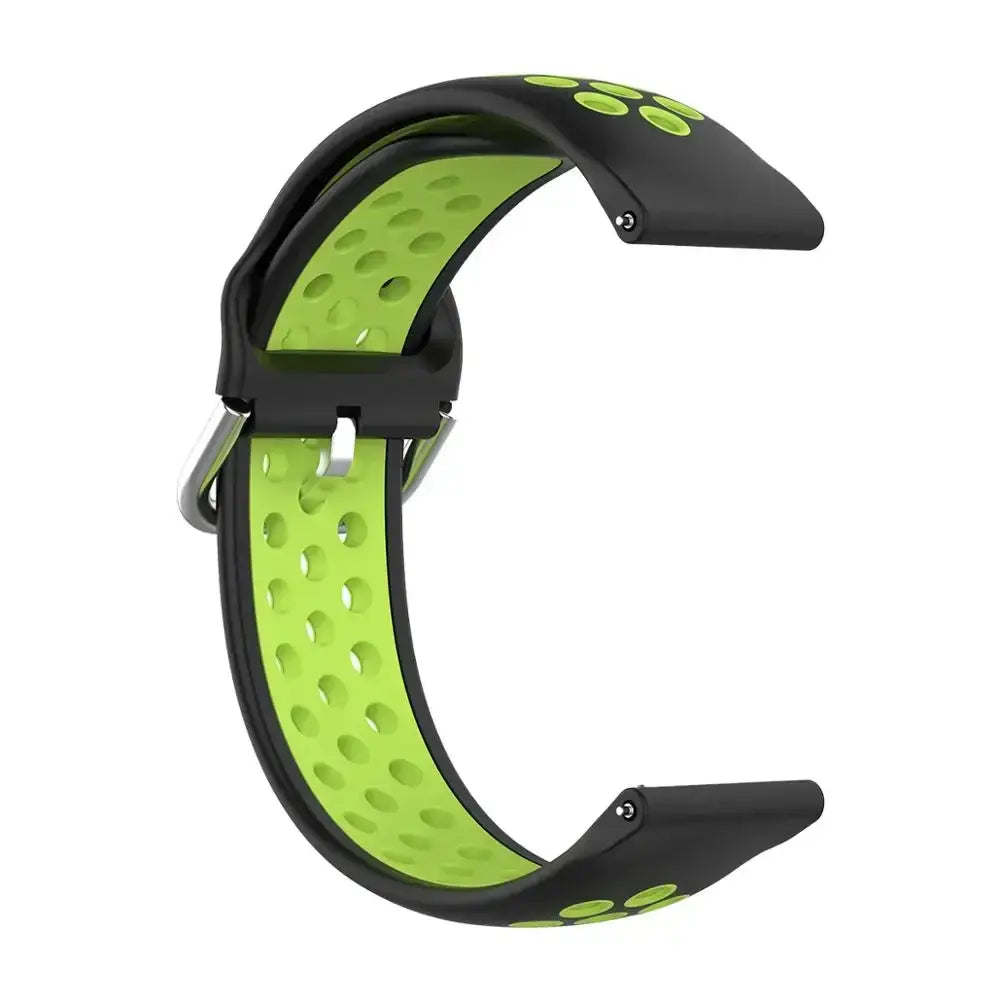 Silicone Sport Strap for the Fitbit Blaze/Versa/Versa 2/Lite Series (15 colours available) - Black Green / Fitbit Blaze