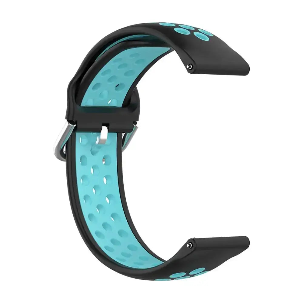 Silicone Sport Strap for the Fitbit Blaze/Versa/Versa 2/Lite Series (15 colours available) - Black Teal / Fitbit Blaze