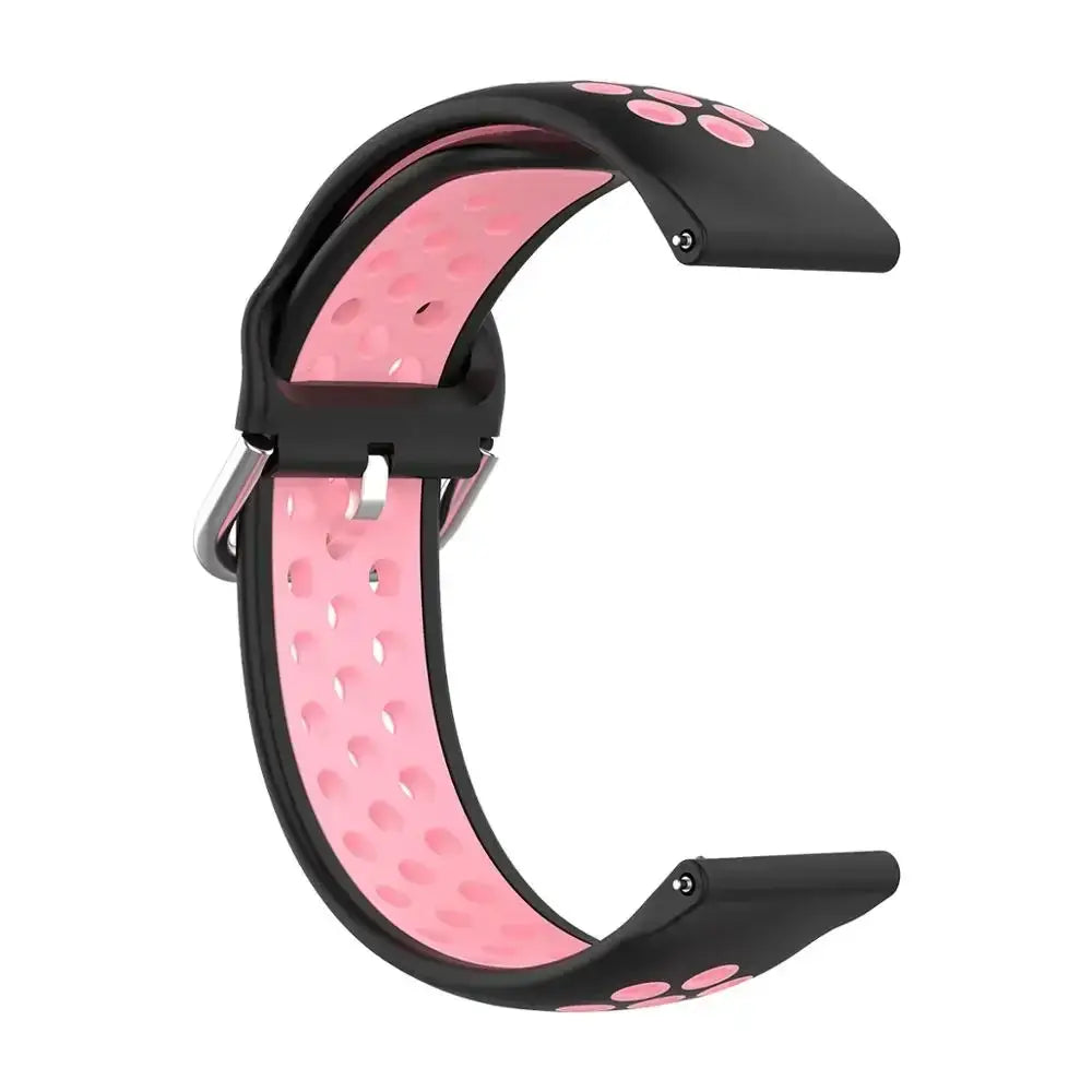 Silicone Sport Strap for the Fitbit Blaze/Versa/Versa 2/Lite Series (15 colours available) - Black Pink / Fitbit Blaze