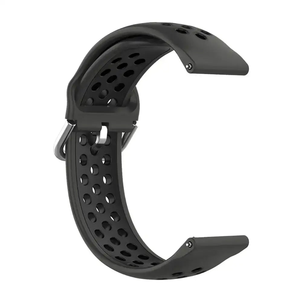 Silicone Sport Strap for the Fitbit Blaze/Versa/Versa 2/Lite Series (15 colours available) - Coal Black / Fitbit Blaze