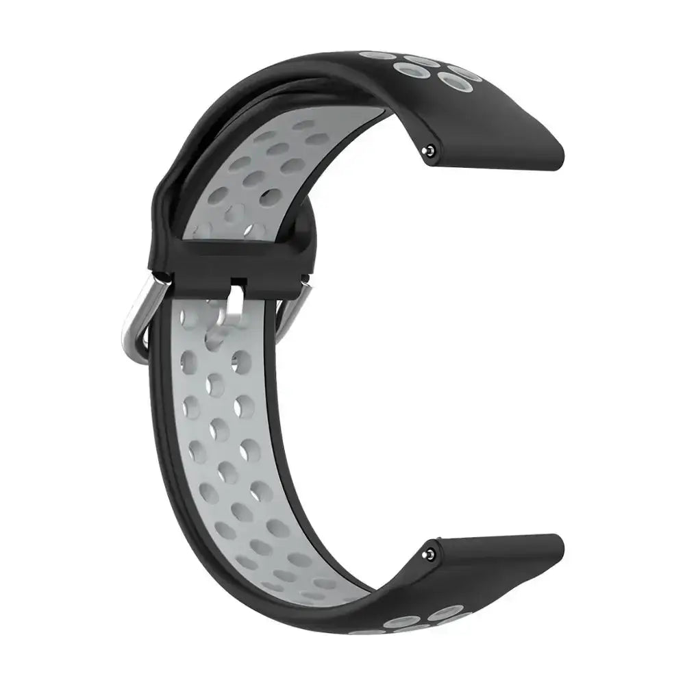 Silicone Sport Strap for the Fitbit Blaze/Versa/Versa 2/Lite Series (15 colours available) - Black Gray / Fitbit Blaze