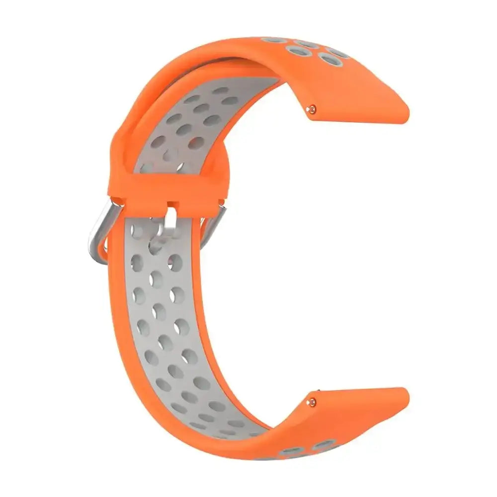 Silicone Sport Strap for the Fitbit Blaze/Versa/Versa 2/Lite Series (15 colours available) - Orange Gray / Fitbit Blaze
