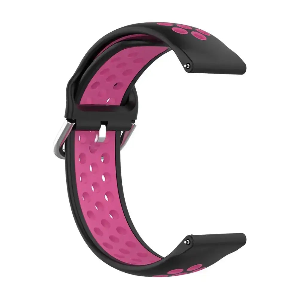 Silicone Sport Strap for the Fitbit Blaze/Versa/Versa 2/Lite Series (15 colours available) - Black Rose / Fitbit Blaze