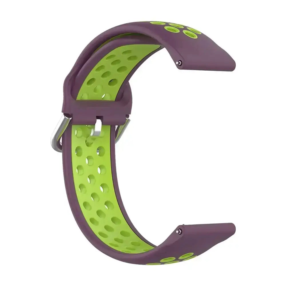 Silicone Sport Strap for the Fitbit Blaze/Versa/Versa 2/Lite Series (15 colours available) - Purple Green / Fitbit