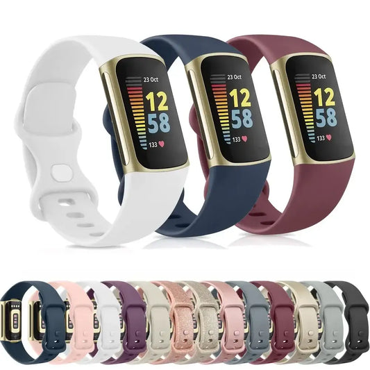 Silicone Sport Strap for the Fitbit Charge 5 Series (25 colours available) - TWS