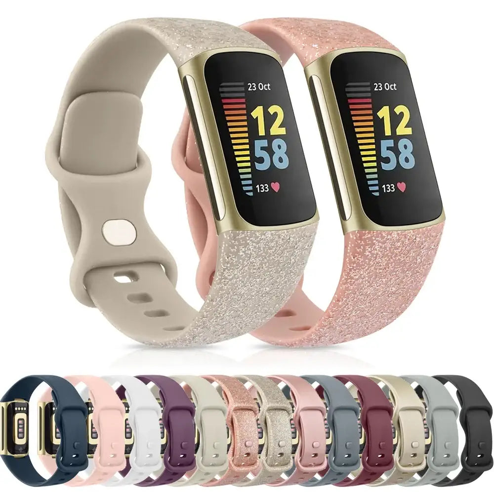 Silicone Sport Strap for the Fitbit Charge 5 Series (25 colours available) - TWS