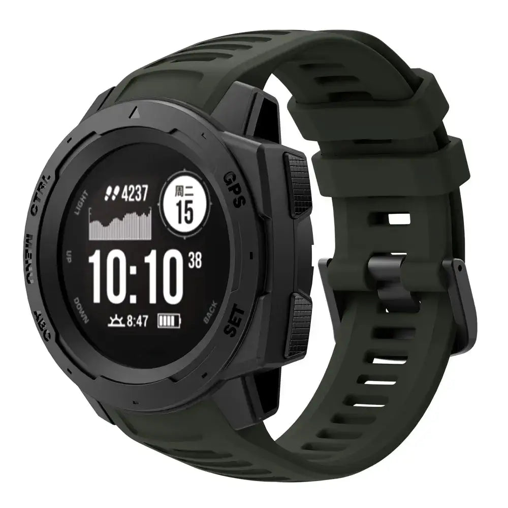 Silicone Sport Strap for the Garmin Instinct Series (22mm) (available in 7 colours) - TWS