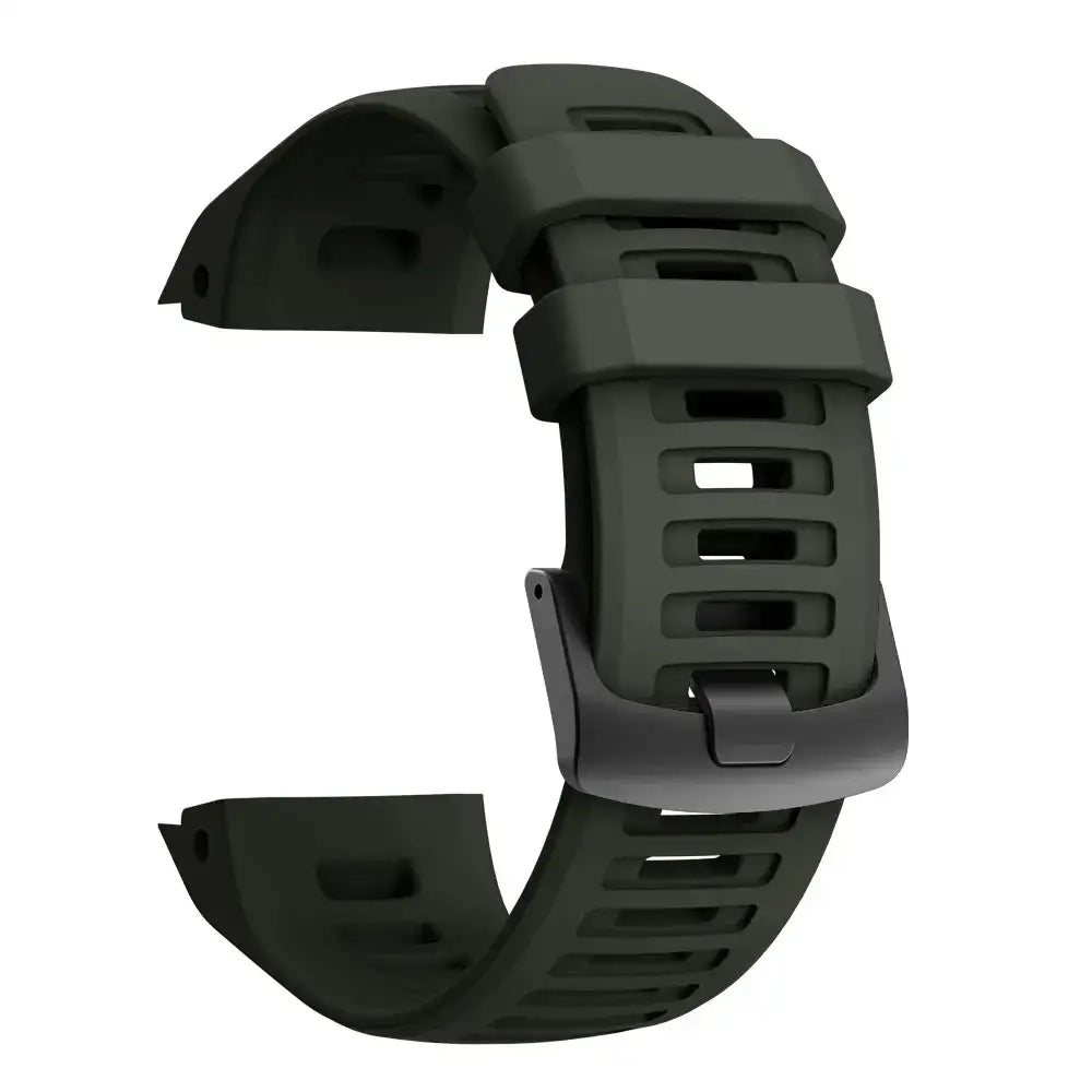 Silicone Sport Strap for the Garmin Instinct Series (22mm) (available in 7 colours) - Graphite Gray / Garmin instinct