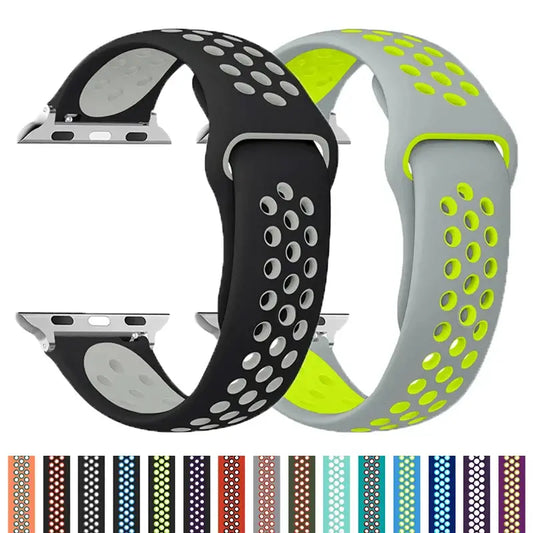 Silicone Sports Strap for the Apple Watch Ultra 2 & Series 10–6 (13 colours available) - TWS