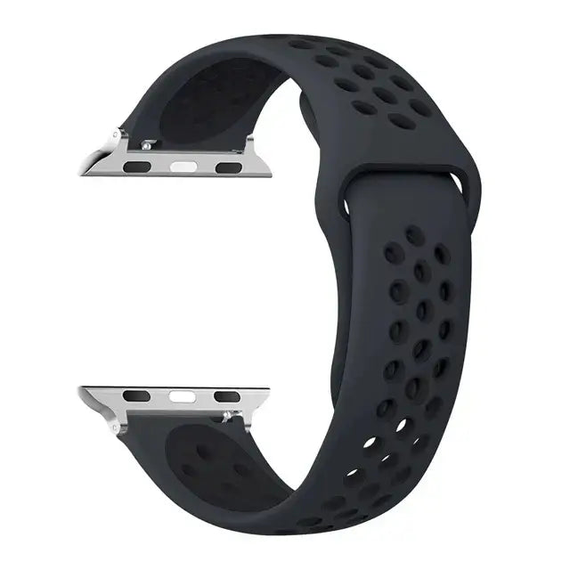 Silicone Sports Strap for the Apple Watch Ultra 2 & Series 10–6 (13 colours available) - Coal Black / Series 10 - 46mm