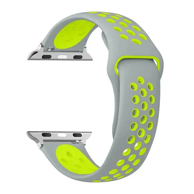 Silicone Sports Strap for the Apple Watch Ultra 2 & Series 10–6 (13 colours available) - Gray Yellow / Series 10 - 42mm