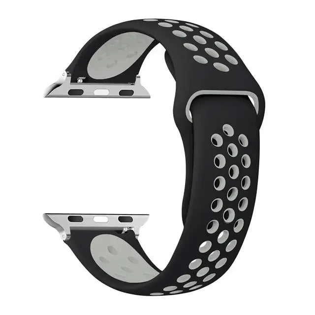 Silicone Sports Strap for the Apple Watch Ultra 2 & Series 10–6 (13 colours available) - Black Gray / Series 10 - 42mm