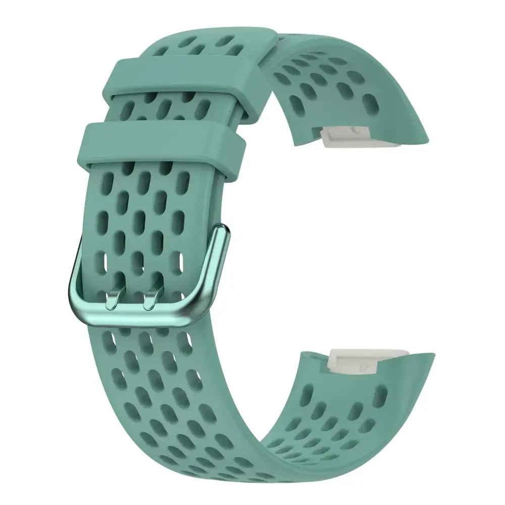 Silicone Sports Strap for the Fitbit Charge 5/6 Series (12 colours available) - Green - TWS