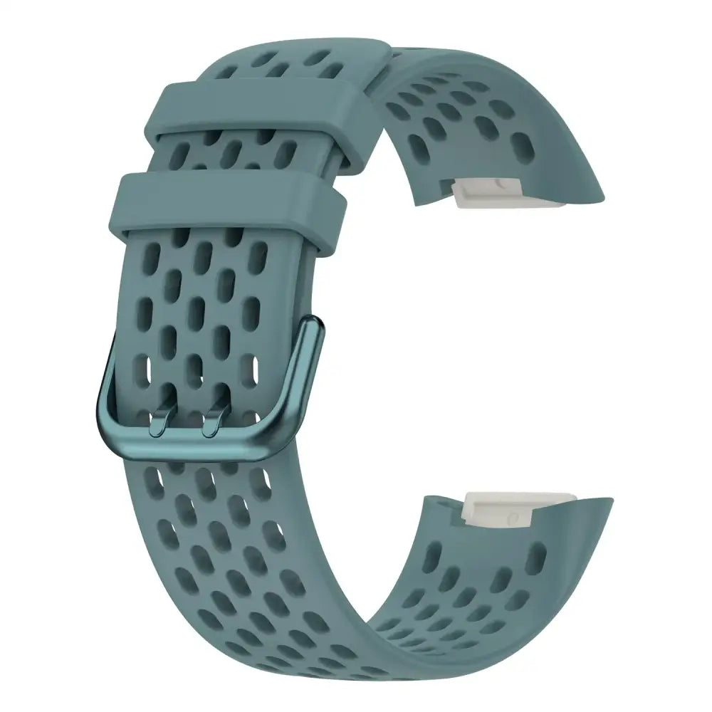 Silicone Sports Strap for the Fitbit Charge 5/6 Series (12 colours available) - Gray Blue - TWS