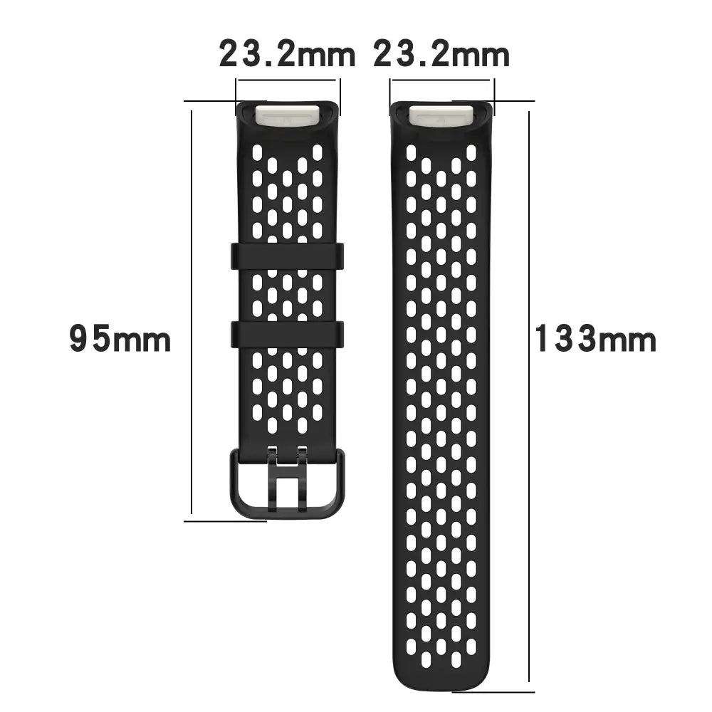 Silicone Sports Strap for the Fitbit Charge 5/6 Series (12 colours available) - TWS